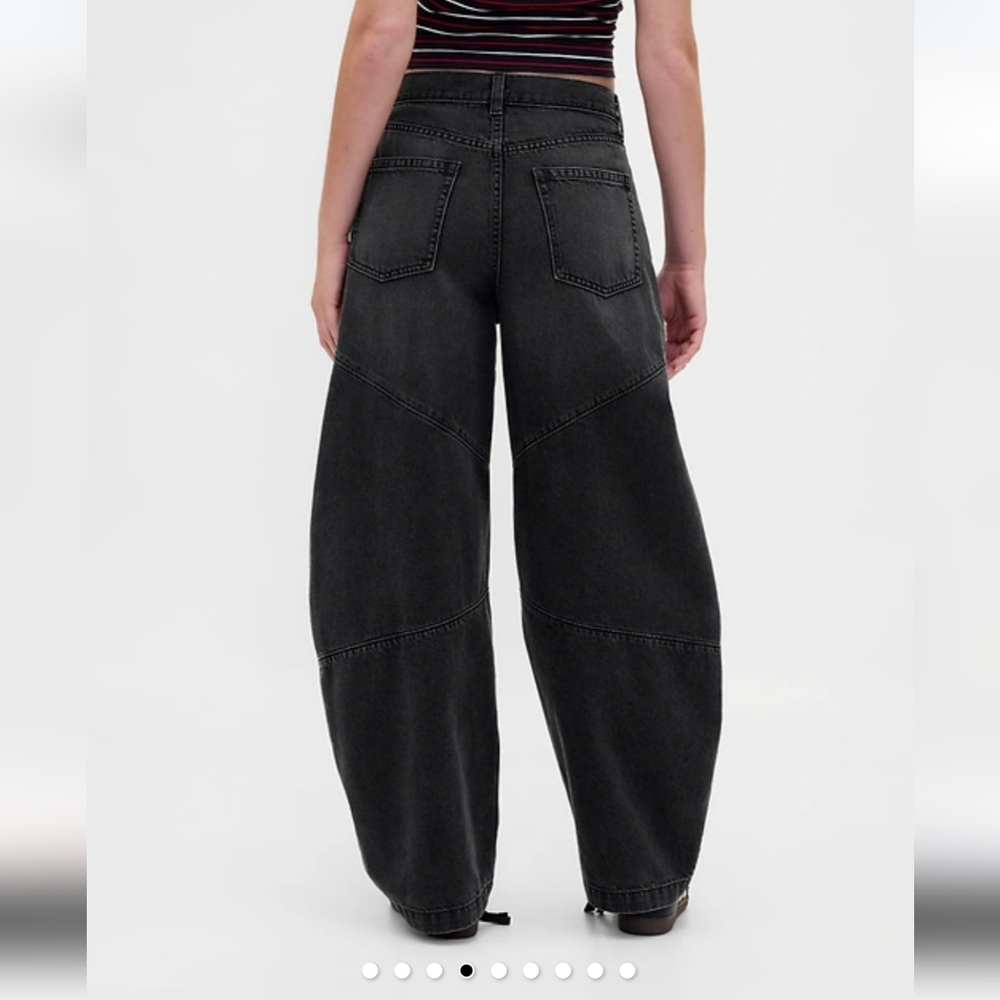 Gap Stranger Things High Rise Seamed Horseshoe Washed Black Jeans Size 31 - Picture 4 of 7